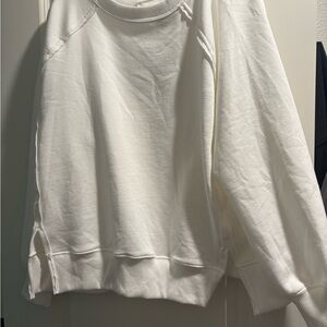 American Eagle Outfitters White Lived-In Sweatshirt Oversized XS NWT